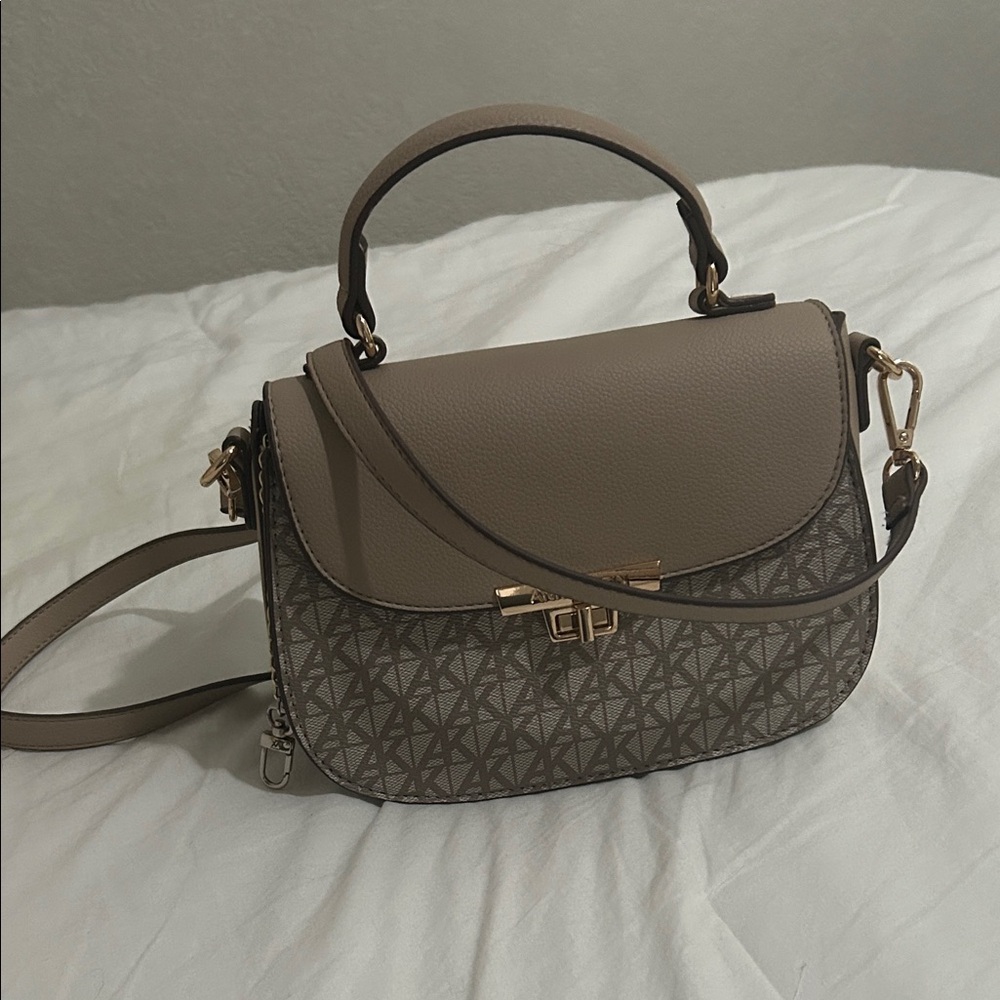 Anne Klein Taupe Crossbody Bag